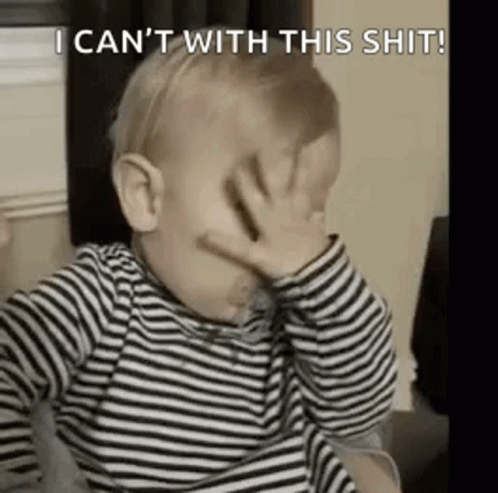 I Cant Face Palm Cute Baby GIF