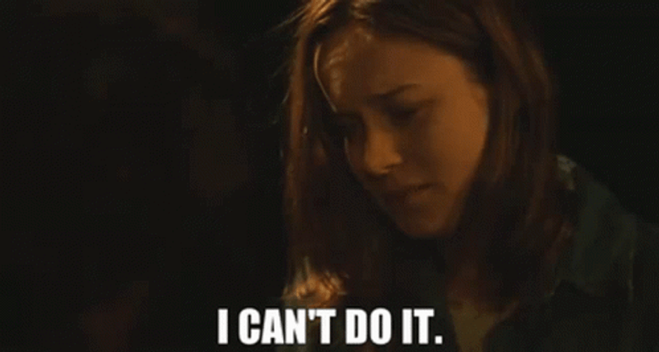 I Cant Do It Sad Girl Hopeless Response GIF