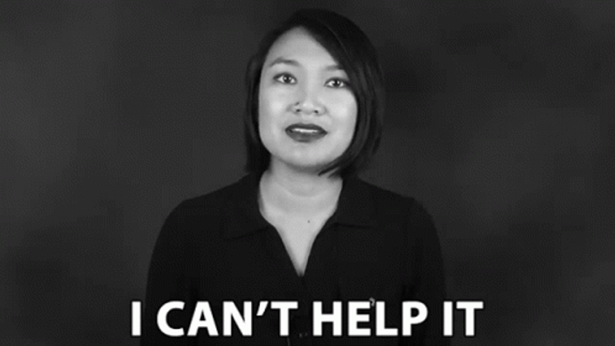I Cant Help It Asian Lady Reaction GIF