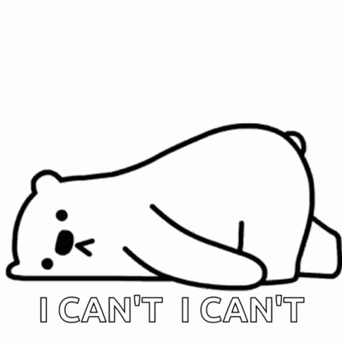 I Cant Lazy Bear Animation GIF