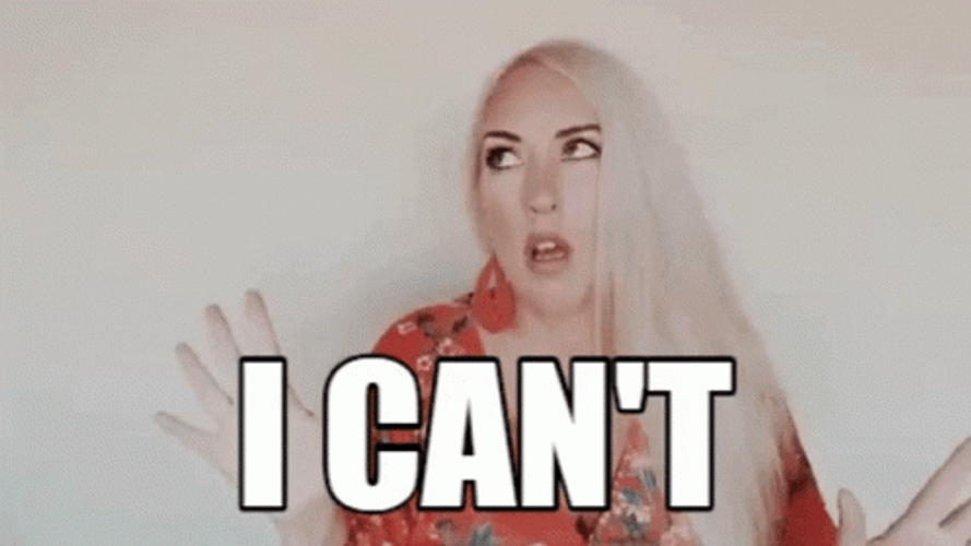 I Cant Sassy Blonde Surrenders GIF