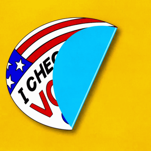 I Checkered Vote Sticker