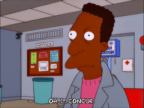 I Concur Carl Carlson The Simpsons GIF