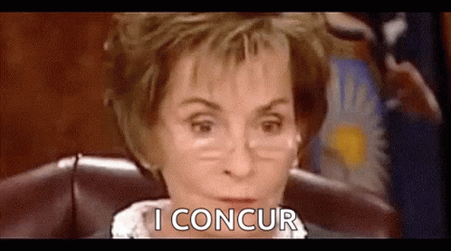 I Concur Judge Judy Nodding GIF