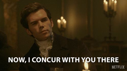 I Concur Luke Newton Bridgerton GIF