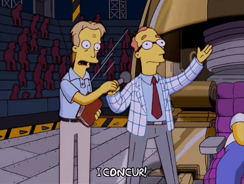 I Concur Robot Rumble Emcees The Simpsons GIF