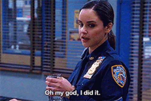 I Did It Amy Santiago Brooklyn Nine Nine GIF