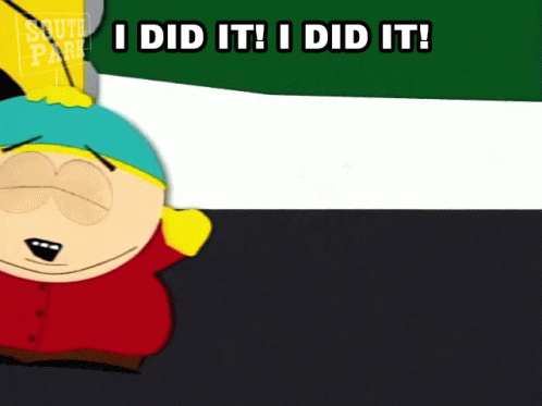 I Did It Excited Eric Cartman South Park GIF