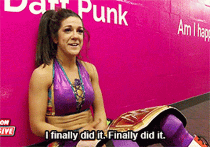 I Did It Bayley Female Wrestler WWF GIF