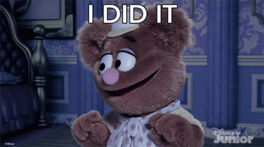 I Did It Fozzie Bear Muppet Babies GIF