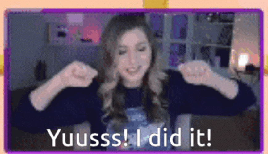 I Did It Katie Wilson Celebrating GIF