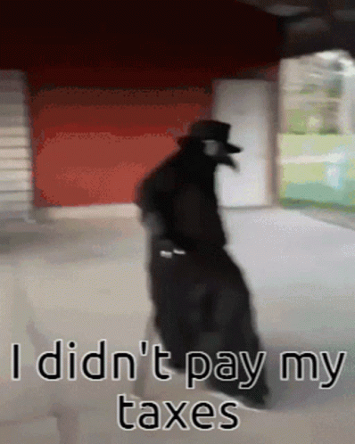 I Didn't Pay My Taxes Plague Doctor GIF
