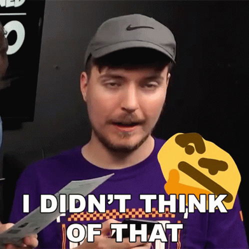 I Didnt Think Of That Mr Beast Meme GIF