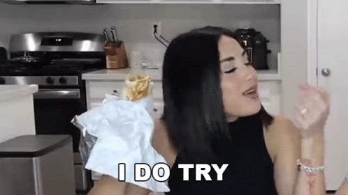 I Do Try Girl Eating GIF