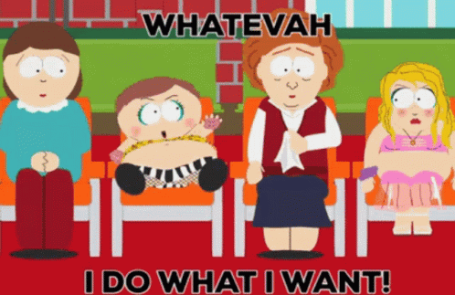 Eric Cartman Explaining I Do What I Want GIF