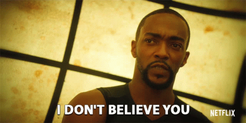 I Don't Believe You Anthony Mackie GIF