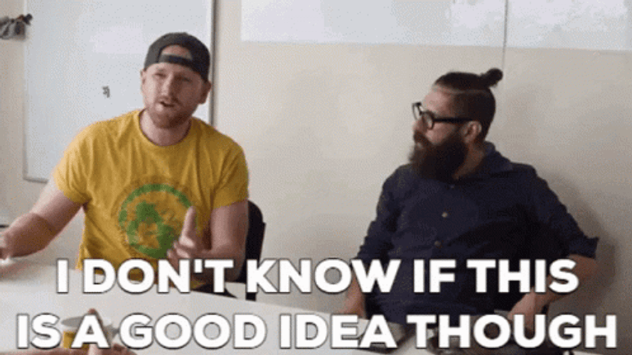 I Don't Know If This Is A Good Idea GIF