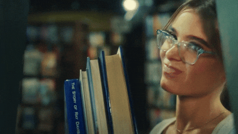 I Don't Think So In The Library GIF