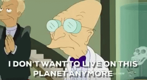 I Don't Want To Be Around Anymore Futurama GIF