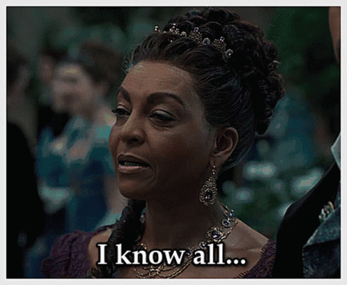 I Drink And I Know Things Bridgerton Adjoa Andoh GIF