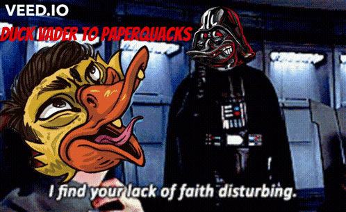 I Find Your Lack Of Faith Disturbing Duck GIF