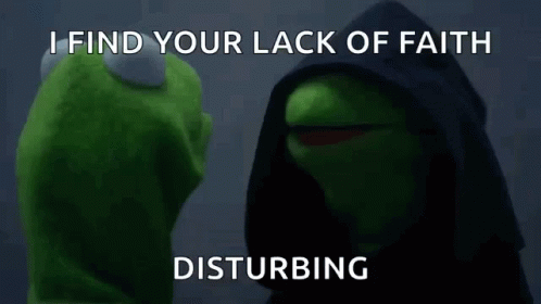 I Find Your Lack Of Faith Disturbing Frog GIF