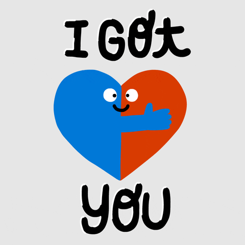 I Got You Heart Animated Text Art GIF