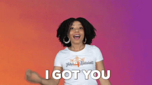 I Gotchu Dark-skinned Pretty Lady Gesture Assurance GIF