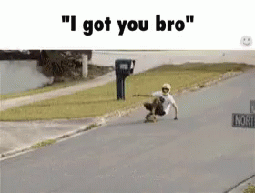 I Gotchu Skater Bro Protects Hold Head GIF