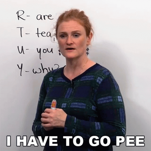 I Gotta Pee Ronnie English Teacher GIF