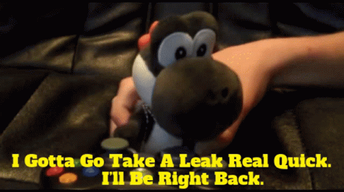 I Gotta Pee Sml Black Yoshi GIF