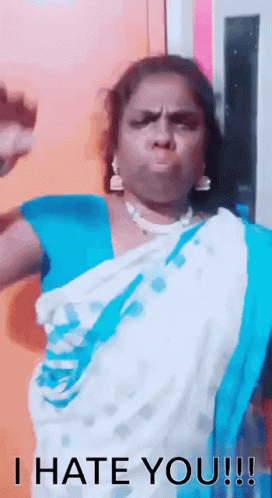 I Hate You Frustrated Aunty GIF
