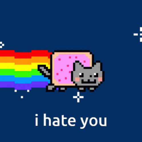 I Hate You Poptart Cat GIF