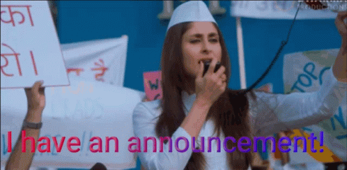 I Have A Major Announcement GIF