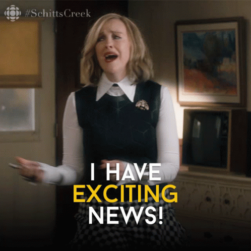 I Have Exciting Announcement Schitts Greek GIF