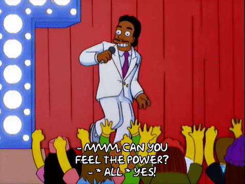 I Have The Power Black Singer The Simpsons GIF