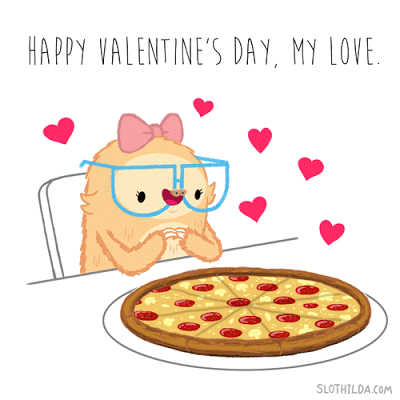I Heart Pizza Funny Valentines Day GIF