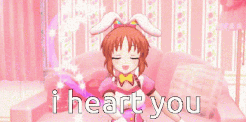 I Heart You Abe Nana Anime Cinderella Girls GIF