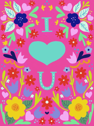 I Heart You Flowers Daisy Lemon GIF