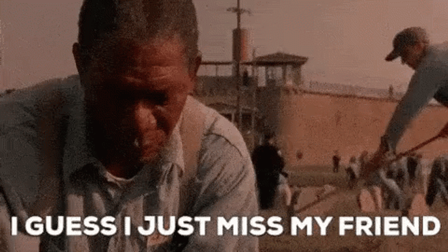 I Just Miss My Friend Shawshank Redemption GIF