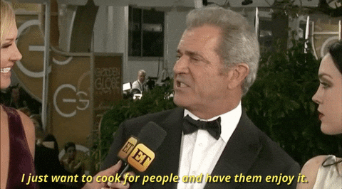 I Just Want To Cook Mel Gibson GIF
