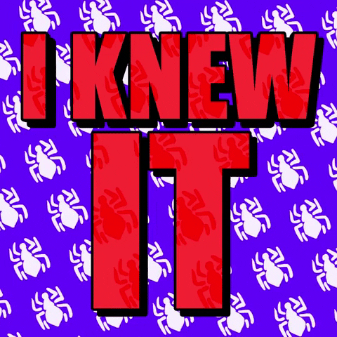 I Knew It Animation Text GIF