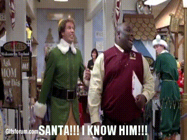 I Know Him Elf Santa GIF