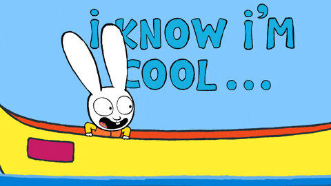 I Know Im Cool Cartoon Bunny GIF