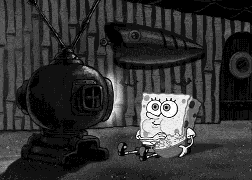 I Learned It From Watching You Spongebob Watching Tv GIF