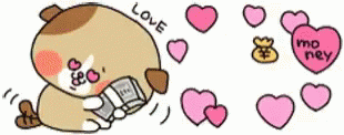 I Like Money Cute Love Hearts GIF