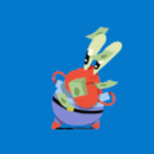 I Like Money Mr Krabs Cash Dance GIF