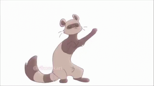 I Like To Move It Move It Illustrated Raccoon Dance GIF