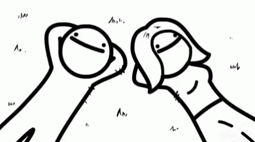 I Like Trains Couple Looking At Moon GIF