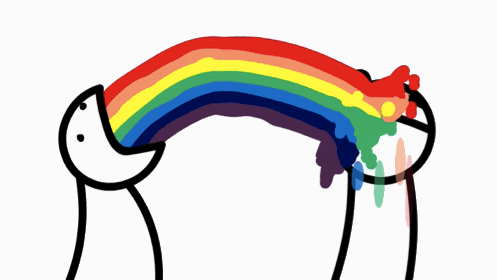 I Like Trains Rainbow Vomit Puke GIF